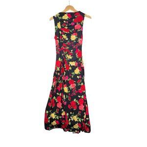New‎ Premier Amour Floral Print Maxi Dress size 4 Black/Red